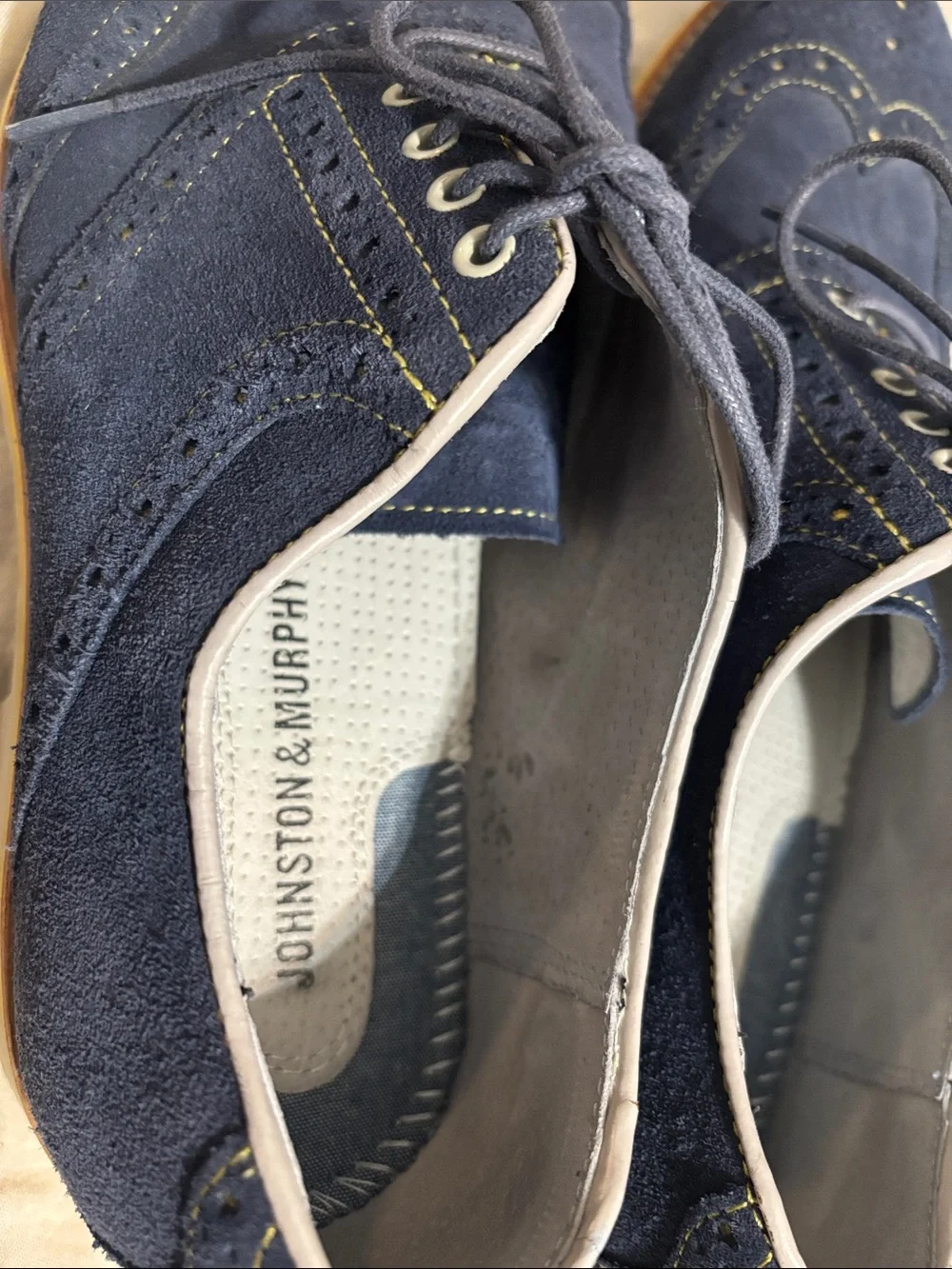 Johnston & Murphy navy suede